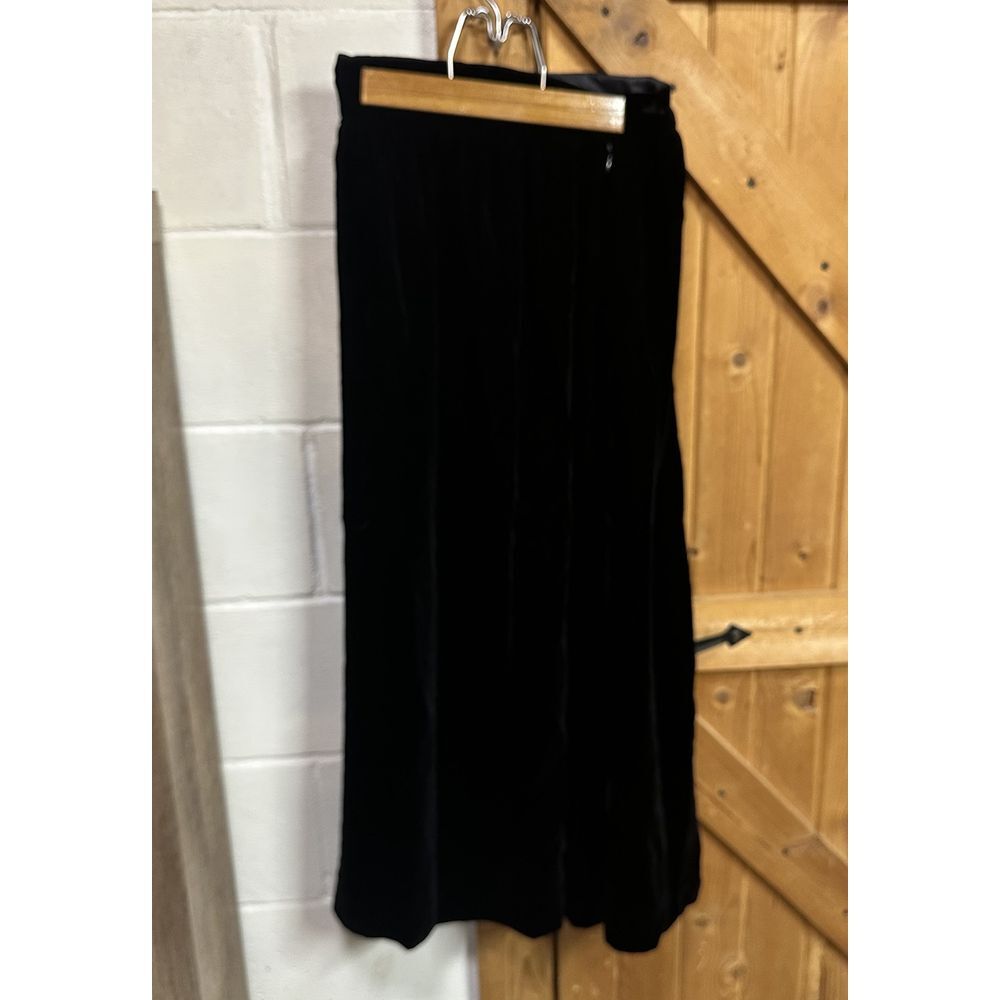 Vtg Prophecy Women's 8 Velvet Long Maxi Skirt Black Lagenlook Boho‎ Witchy Goth